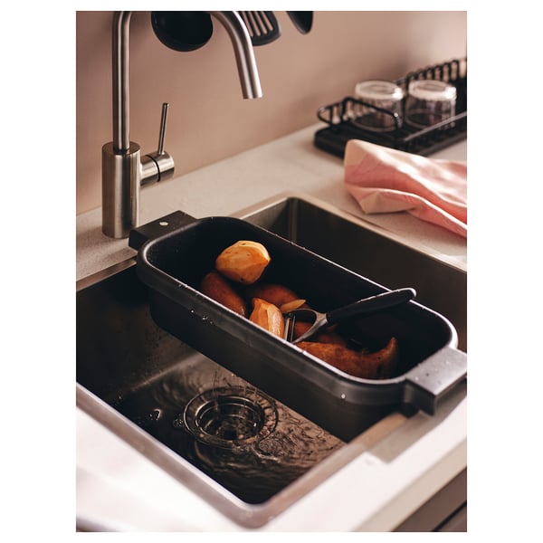 LILLHAVET colander, anthracite, 48x10.2x18.2 cm