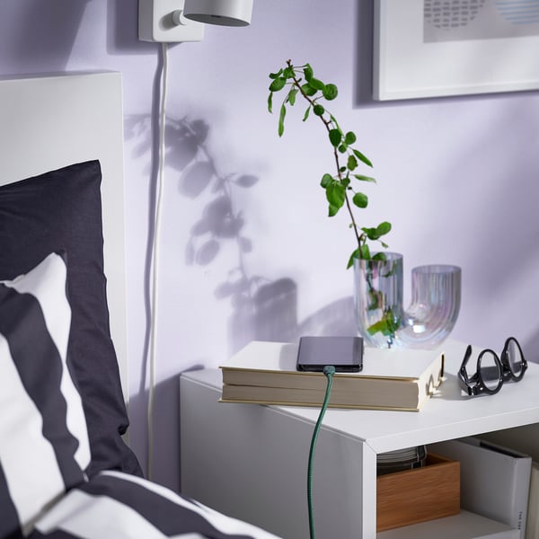 LILLHULT USB-C to USB-C, deep green, 60 W/1.5 m