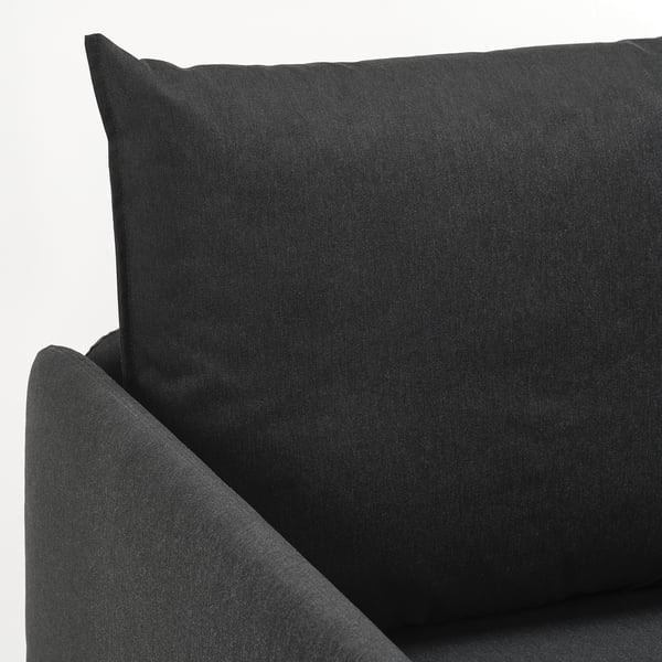 LINDÅKRA 2-seat sofa-bed, Vissle dark grey, 200x206 cm
