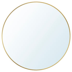 LINDBYN mirror, gold-colour, 50 cm