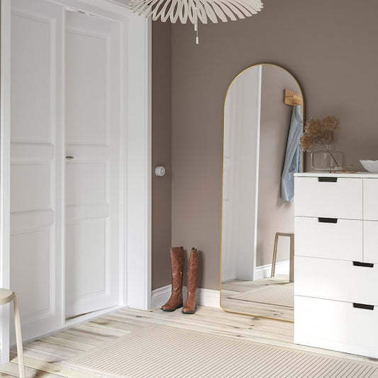 LINDBYN mirror, gold-colour, 60x170 cm