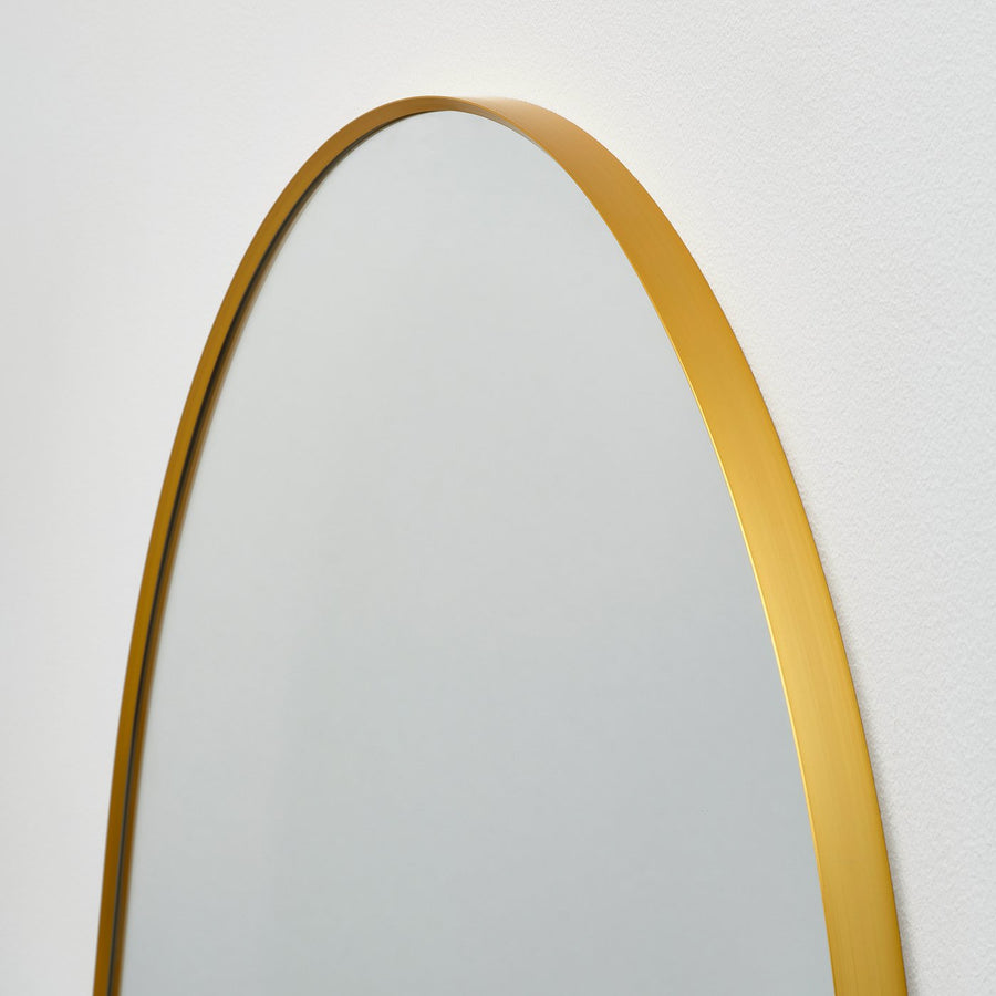 LINDBYN mirror, gold-colour, 80x80 cm