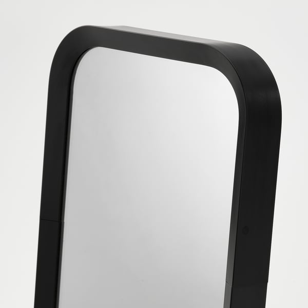 LINDBYN table mirror, black, 14x27 cm