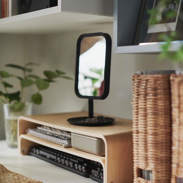 Ikea LINDBYN - Table mirror, black, 14x27 cm