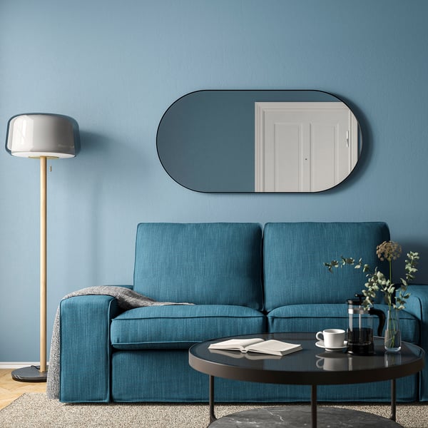 LINDBYN mirror, black, 60x120 cm