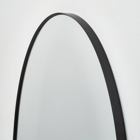 LINDBYN mirror, black, 80x80 cm