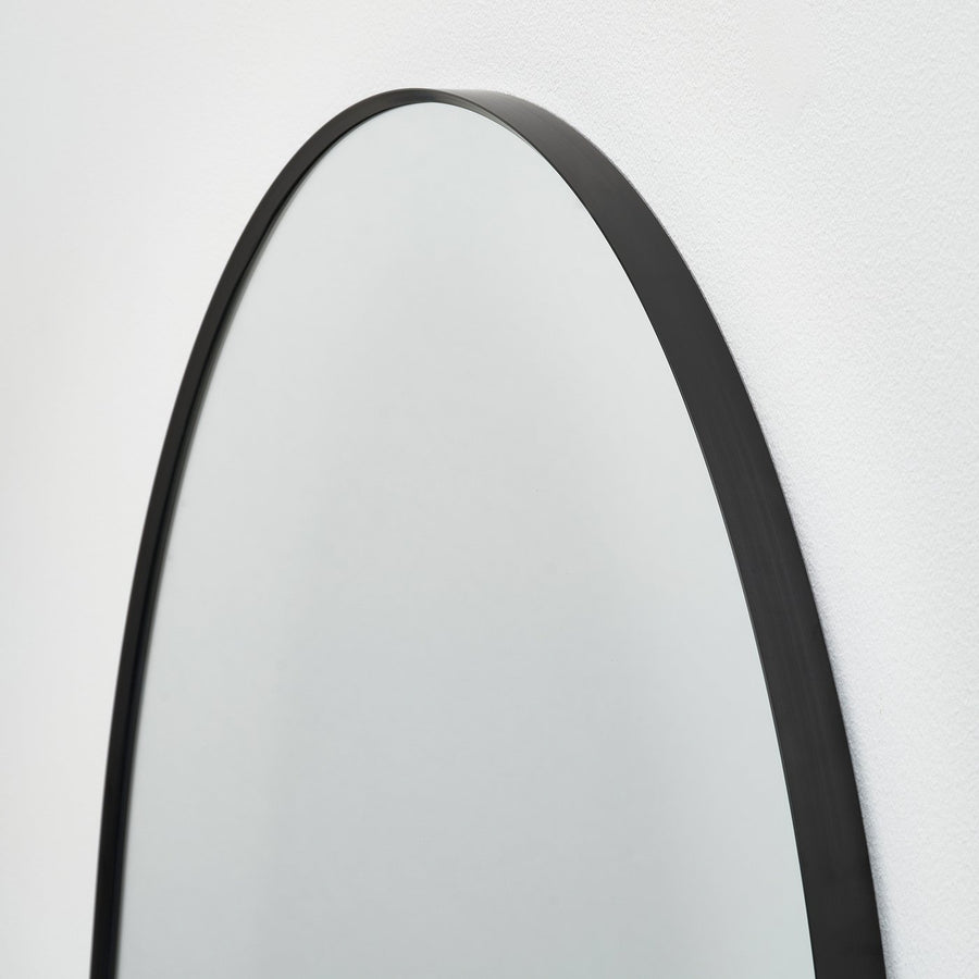 LINDBYN mirror, black, 80x80 cm