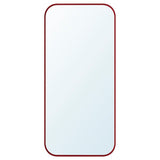 LINDBYN mirror, red, 28x60 cm