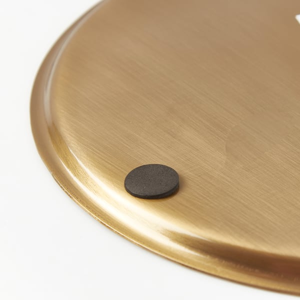 LINDRANDE candle dish, gold-colour, 22 cm