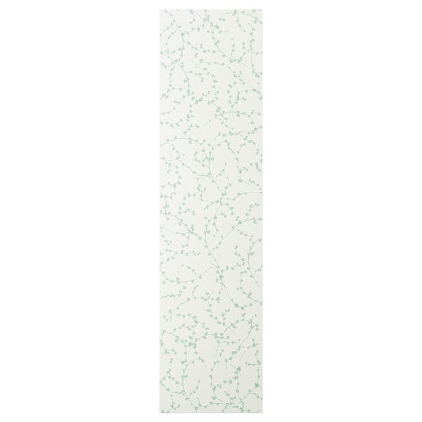LINNABERG door, green/patterned, 50x195 cm