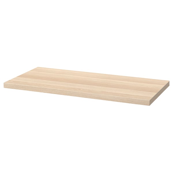LINNMON / ADILS table, white stained oak effect/white, 100x45 cm