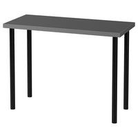 LINNMON / ADILS table, dark grey/black, 100x45 cm