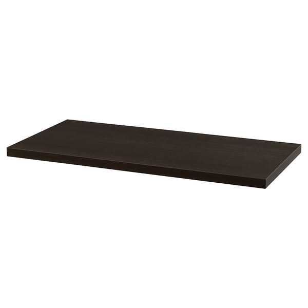 LINNMON table top, black-brown, 100x45 cm