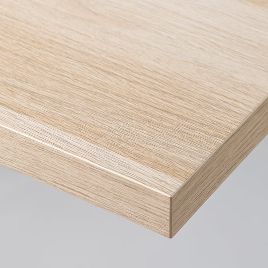 LINNMON table top, white stained oak effect, 100x45 cm
