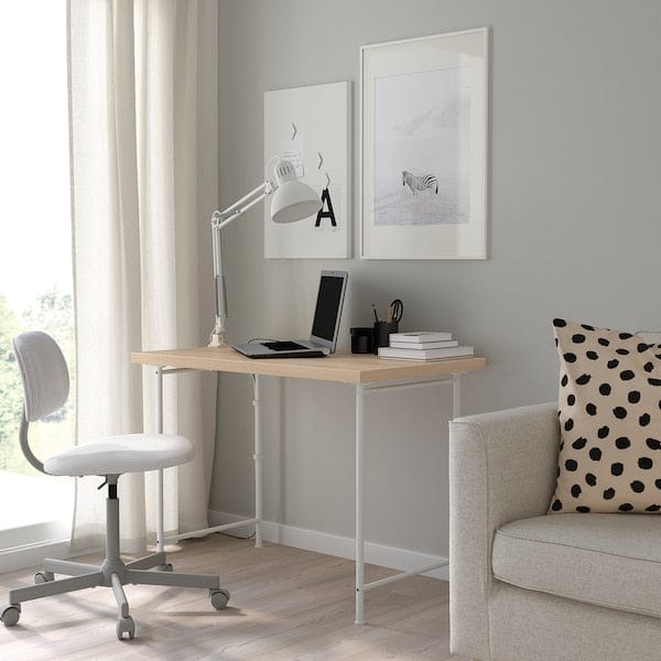 Ikea LINNMON / SPÄND - Desk, white stained oak effect/white, 100x60 cm