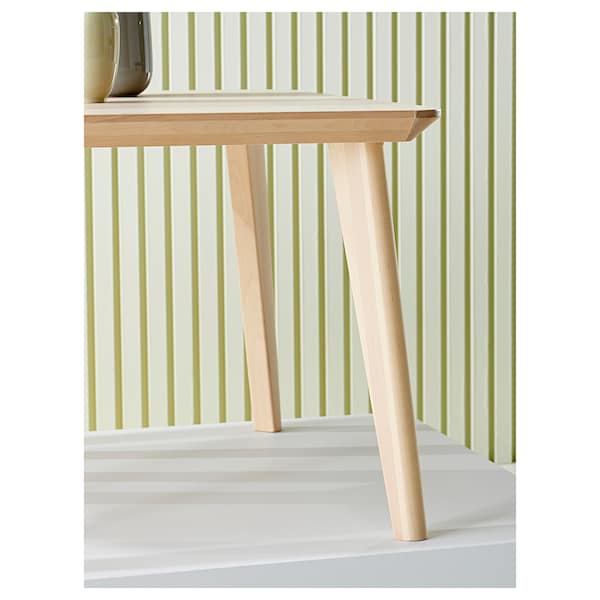 LISABO / ÄLVSTA - Table and 2 chairs, ash veneer/rattan white,88x78 cm