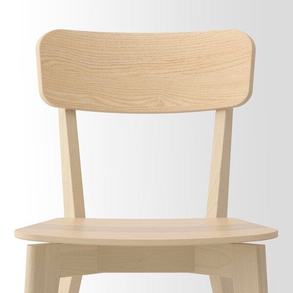 Ikea LISABO / LISABO - Table and 4 chairs, ash veneer/ash, 140x78 cm