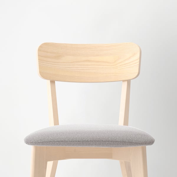 LISABO / LISABO table and 6 chairs, ash/Tallmyra white/black, 200x78 cm