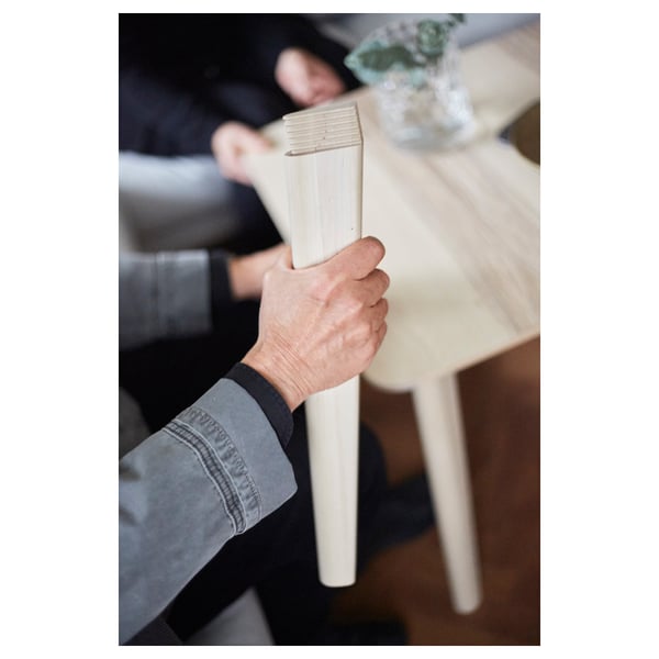 LISABO / RÖNNINGE table and 4 chairs, ash veneer/green, 140x78 cm