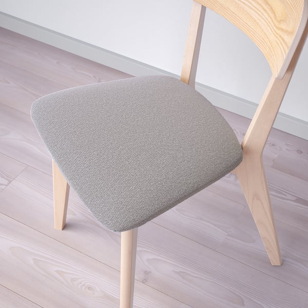 LISABO chair, ash/Tallmyra white/black, 46x80x51 cm