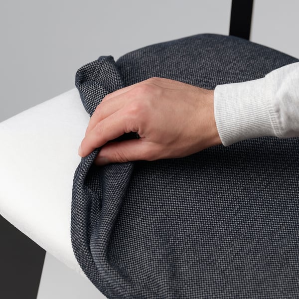 LISABO chair, black/Tallmyra black/grey, 46x80x51 cm