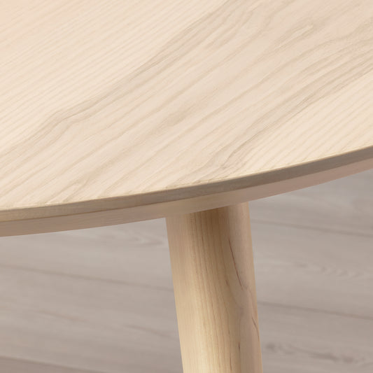LISABO / VIHALS table and 4 chairs, ash veneer/green Tibbleby grey-green, 105 cm
