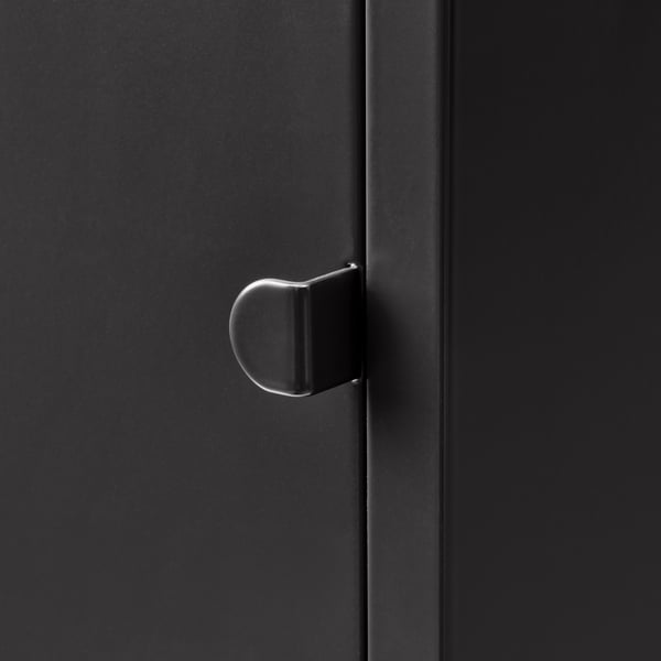 LIXHULT storage combination, anthracite, 140x35x82 cm