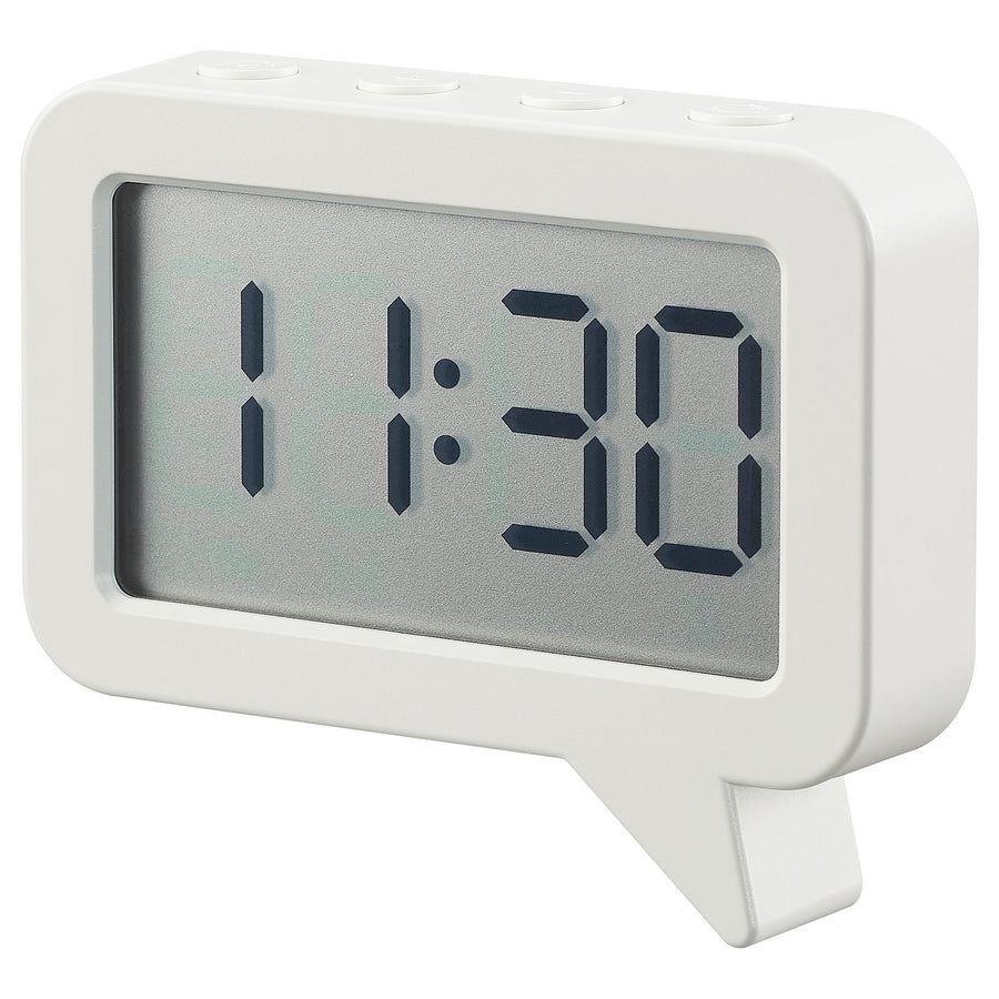 LJUNGPIPARE clock/timer, white, 8x7 cm