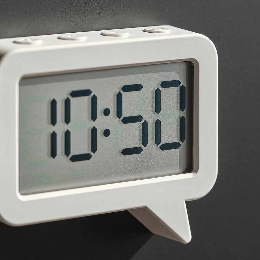 LJUNGPIPARE clock/timer, white, 8x7 cm