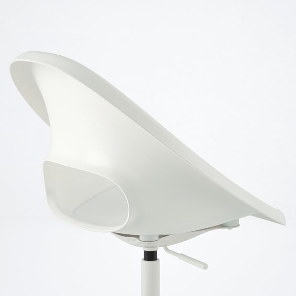 LOBERGET / MALSKÄR swivel chair, white, 40x90x67 cm