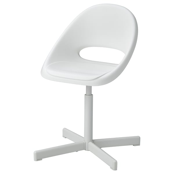 LOBERGET / SIBBEN children’s desk chair with pad, white/turquoise, 31x75x56 cm