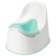 LOCKIG children's potty, white/turquoise, 36x27 cm