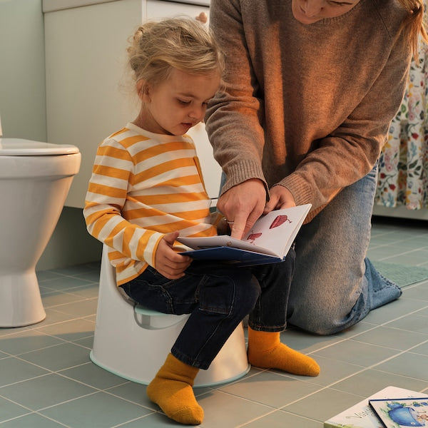 LOCKIG children's potty, white/turquoise, 36x27 cm