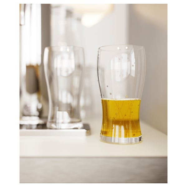 LODRÄT beer glass, clear glass, 50 cl