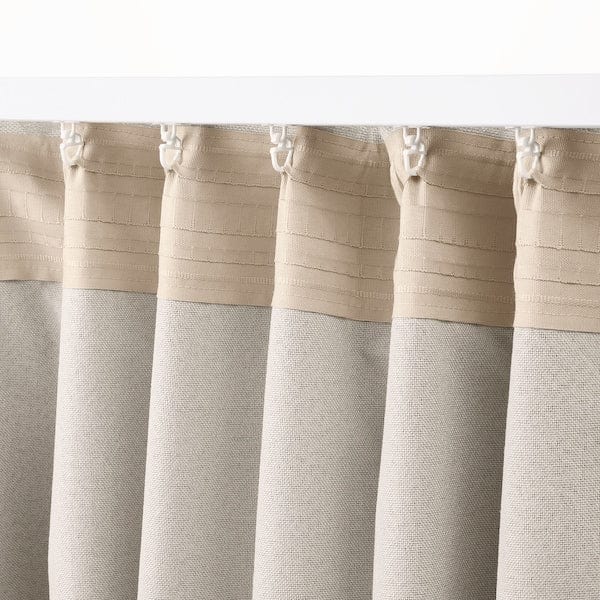 Ikea LÖNNSTÄVMAL - Blackout blind, 2 sheets, beige, , 145x300 cm