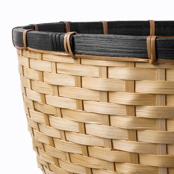LÖVRÄFSA basket, bamboo, 50x32 cm
