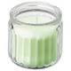 LÖVSKOGSLUND scented candle in glass, Apple/light green, 12 h