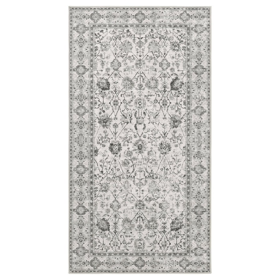LOKALTÅG rug, low pile, beige/grey, 80x150 cm