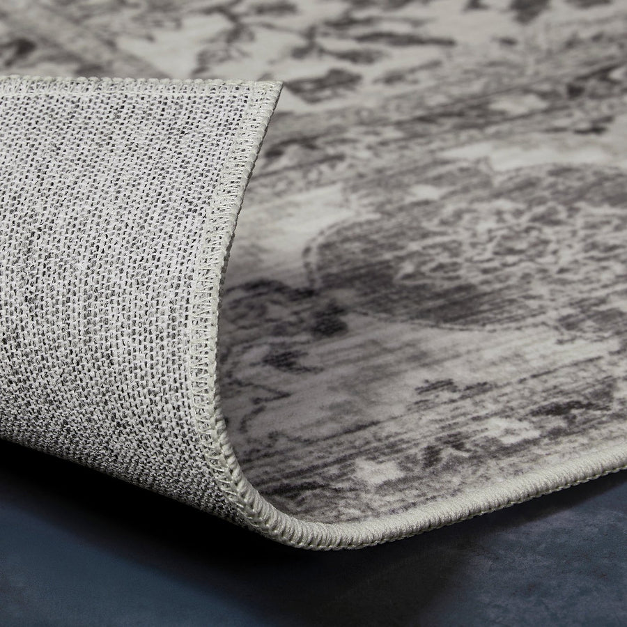 LOKALTÅG rug, low pile, beige/grey, 133x195 cm