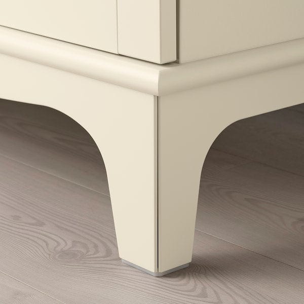 Ikea LOMMARP - Cabinet with glass doors, light beige, 86x199 cm