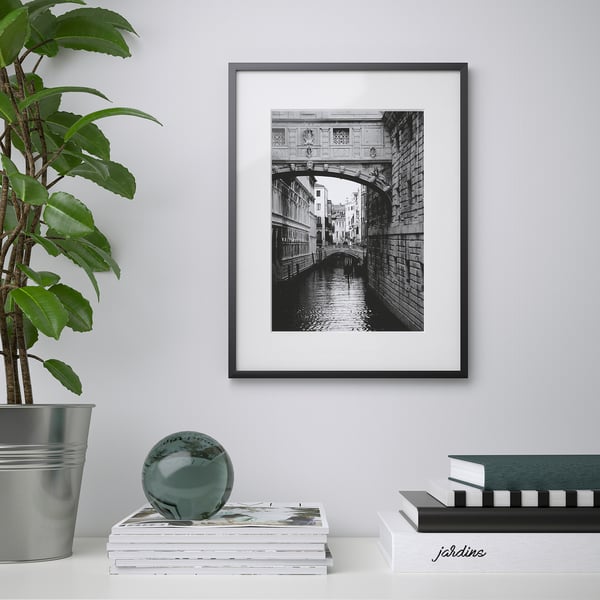 LOMVIKEN frame, black, 30x40 cm