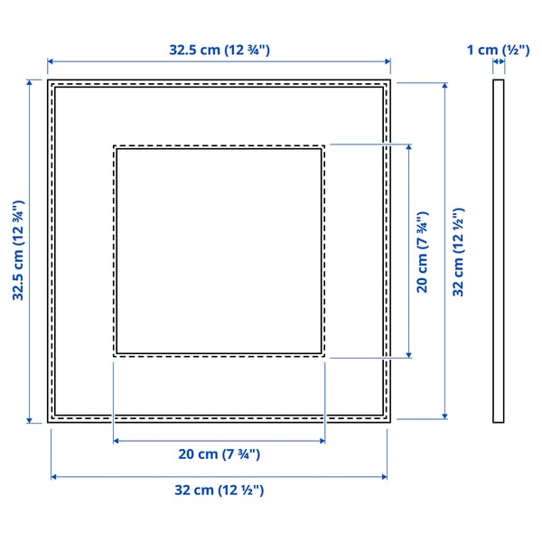 LOMVIKEN frame, black, 32x32 cm