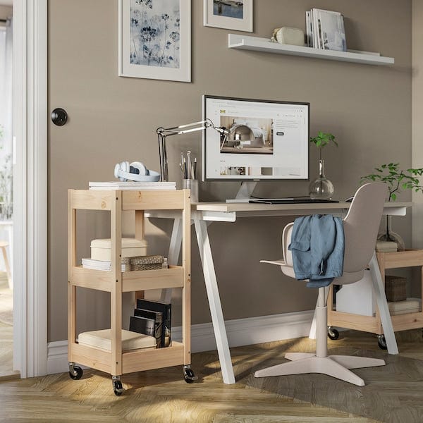 Ikea LOSHULT - Trolley, pine,38x38x82 cm