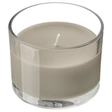 LOTSFÅGEL scented candle in glass, Sandalwood & patchouli brown, 20 hr