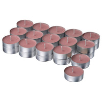 LOTSFÅGEL scented tealight, Red berries light pink, 3.5 hr, 30 pack