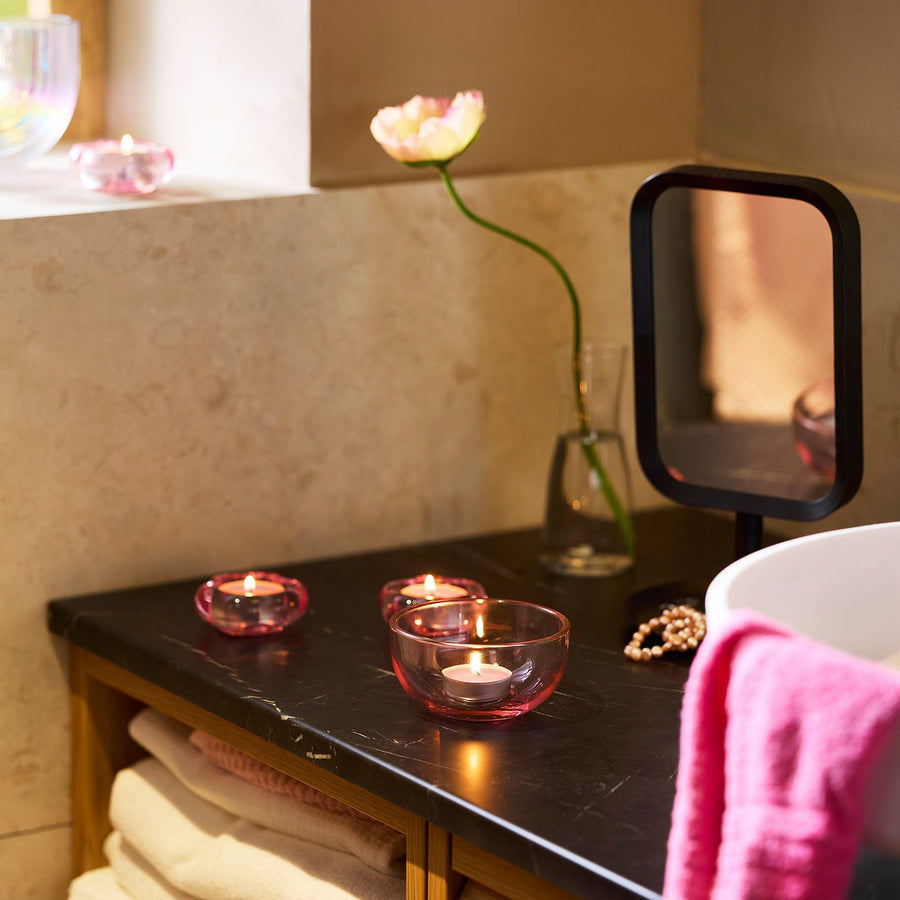 LOTSFÅGEL scented tealight, Red berries light pink, 3.8 cm, 30 pack