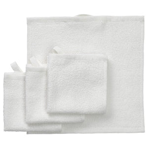 Ikea LUDDVIAL - Washcloth, white, 25x25 cm