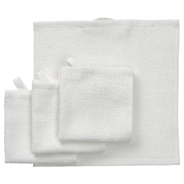 Ikea LUDDVIAL - Washcloth, white, 25x25 cm