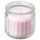 LUGNARE scented candle in glass, Jasmine/pink, 12 h