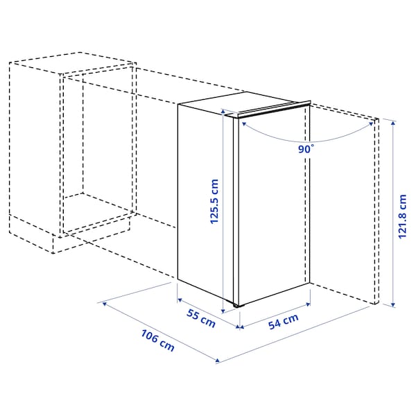 Ikea LUMNÄS - Refrigerator, IKEA 500 integrated,205 l